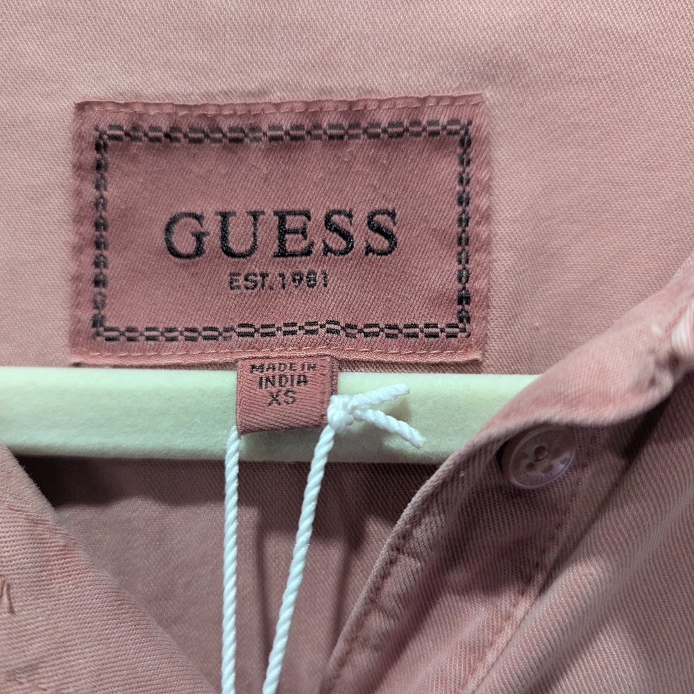 Guess Pink Button-Up Shirt Dress - Picture 4 of 9